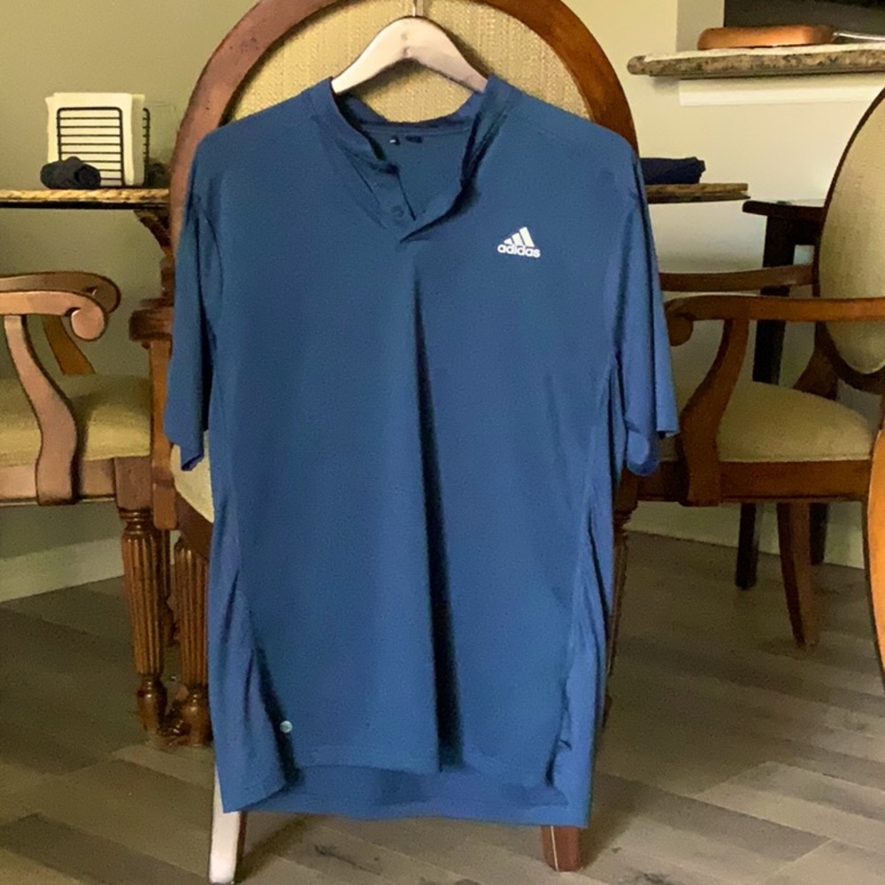 Adidas Mock-Neck Golf Polo